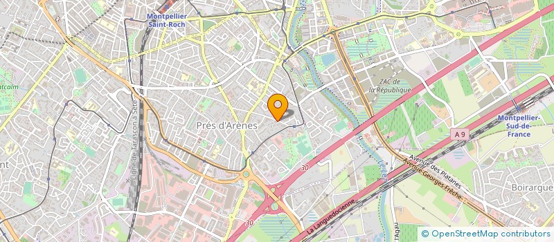 localisation de l'entreprise A.T. 34 à MONTPELLIER
