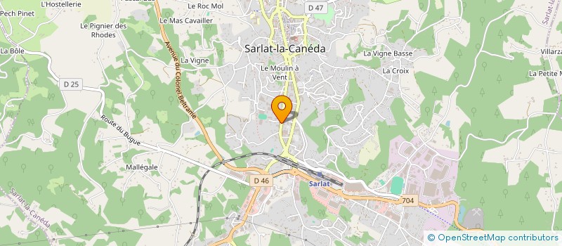 localisation de l'entreprise A.T. à SARLAT-LA-CANEDA