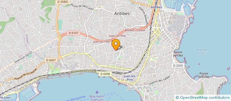 localisation de l'entreprise A & T à ANTIBES