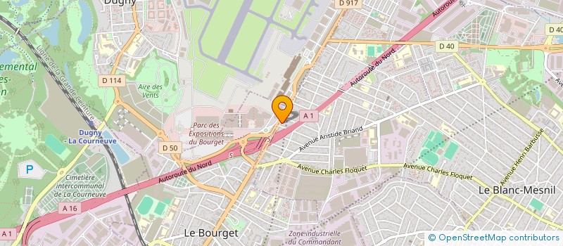localisation de l'entreprise A.T.A. à LE BLANC-MESNIL