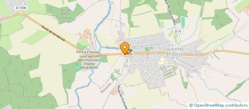 localisation de l'entreprise A.T.A  COURCELLES-CHAUSSY