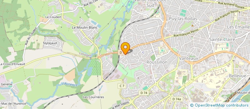 localisation de l'entreprise A.T.A. IMMO à LIMOGES