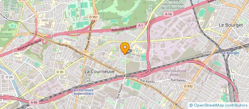 localisation de l'entreprise A.T.B à LA COURNEUVE