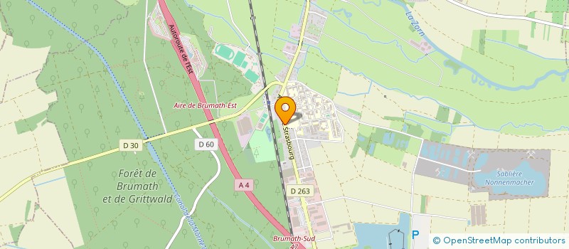 localisation de l'entreprise A.T.B. ALSACE  BRUMATH