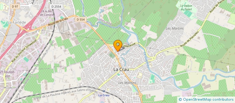 localisation de l'entreprise A.T.B EXPRESS à LA CRAU