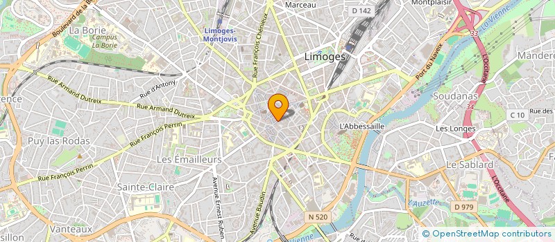 localisation de l'entreprise A.T. BAG à LIMOGES