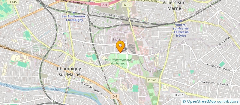 localisation de l'entreprise A.T. BAT à CHAMPIGNY-SUR-MARNE
