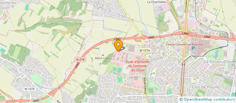 localisation de l'entreprise A.T.C.F.  FONTAINE-LES-DIJON