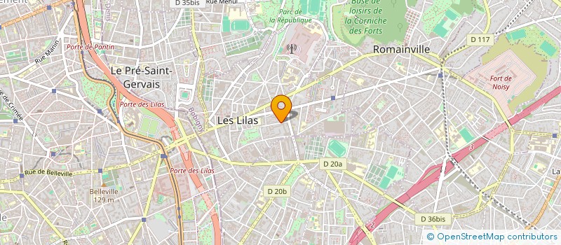 localisation de l'entreprise A.T.C INGENIERIE  LES LILAS