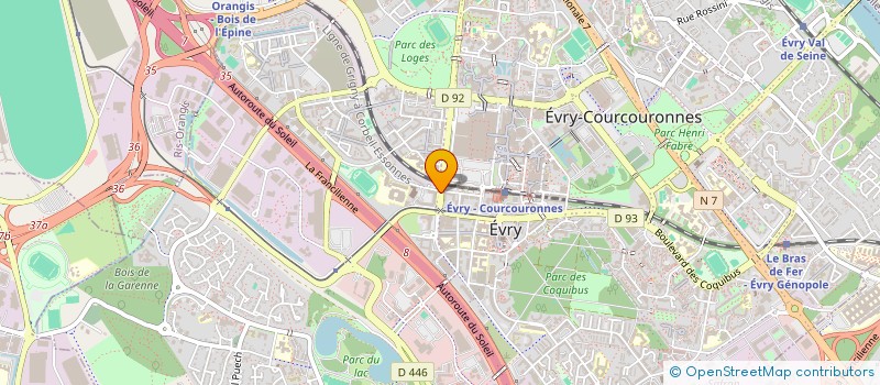 localisation de l'entreprise A.T COMMUNICATION à EVRY-COURCOURONNES