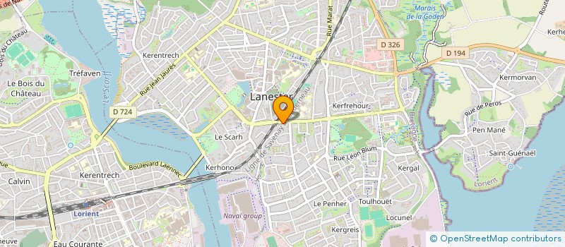 localisation de l'entreprise A.T, CONSTRUCTIONS  LANESTER