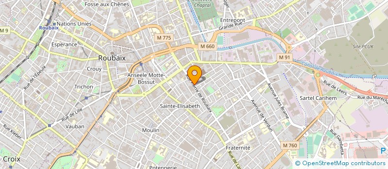 localisation de l'entreprise A.T.D à ROUBAIX