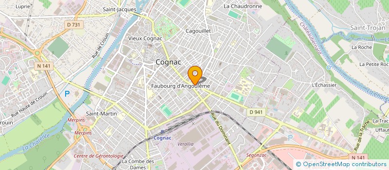 localisation de l'entreprise A.T.D.B. à COGNAC