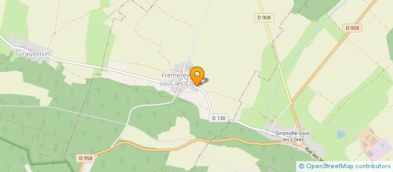 localisation de l'entreprise A.T DECO  FREMEREVILLE-SOUS-LES-COTES
