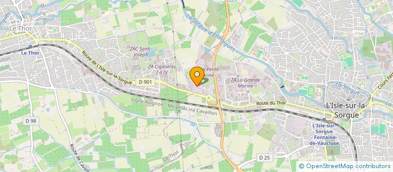 localisation de l'entreprise A.T.E.A. TP à L'ISLE-SUR-LA-SORGUE