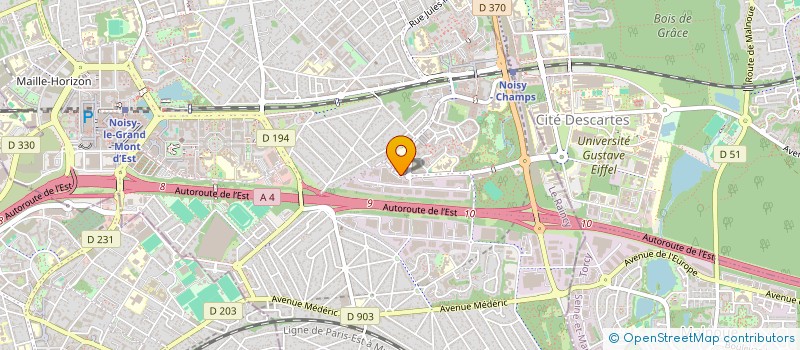 localisation de l'entreprise A.T.E.P. à NOISY-LE-GRAND