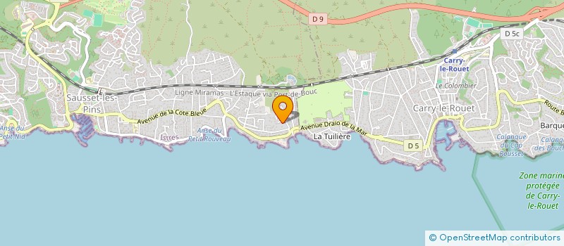 localisation de l'entreprise A.T.E.PROCESS à SAUSSET-LES-PINS