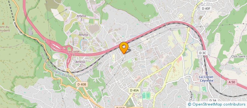 localisation de l'entreprise A.T.E.R à LA CIOTAT
