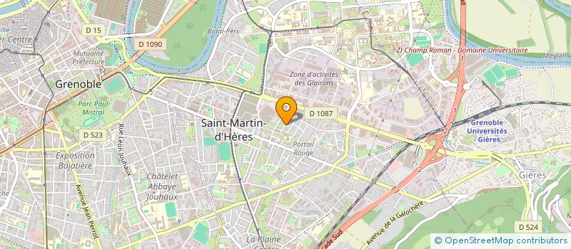 localisation de l'entreprise A.T.E. SARL à SAINT-MARTIN-D'HERES