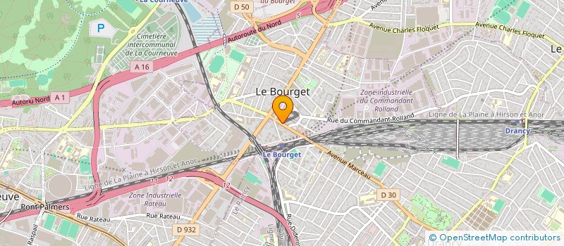 localisation de l'entreprise A.T.F à LE BOURGET