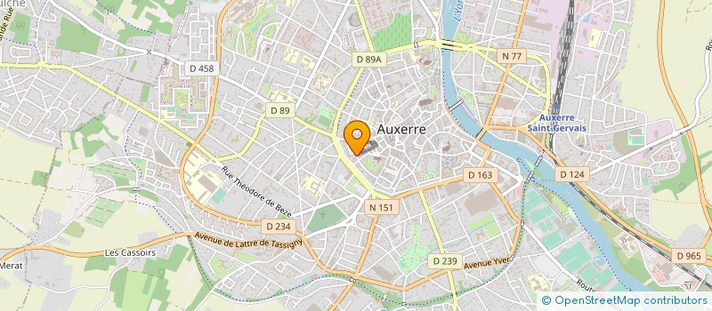 localisation de l'entreprise A.T.G.L. à AUXERRE