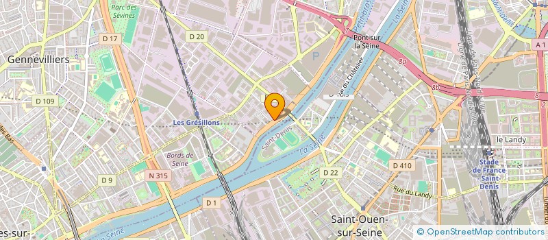 localisation de l'entreprise A.T.H. à GENNEVILLIERS