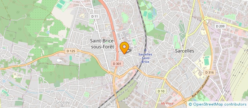 localisation de l'entreprise A.T.I à SAINT-BRICE-SOUS-FORET
