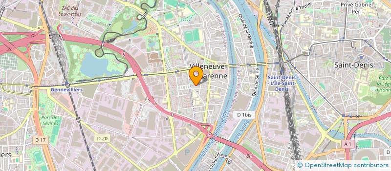 localisation de l'entreprise A.T.I.  VILLENEUVE-LA-GARENNE