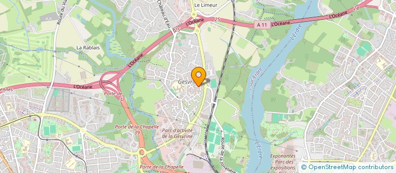 localisation de l'entreprise A.T.I. (AUTOMATISME ET TECHNIQUE INDUSTRIELLE) à LA CHAPELLE-SUR-ERDRE