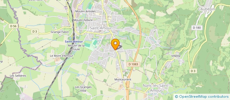 localisation de l'entreprise A T L 39 TRANSPORTS FILLOD  SAINT-AMOUR