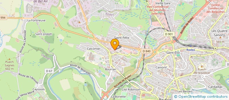 localisation de l'entreprise A.T.L.  RODEZ