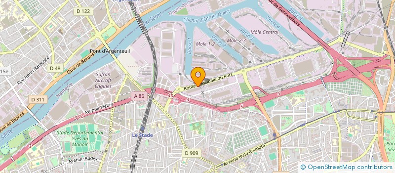 localisation de l'entreprise A.T.L. 92 à GENNEVILLIERS