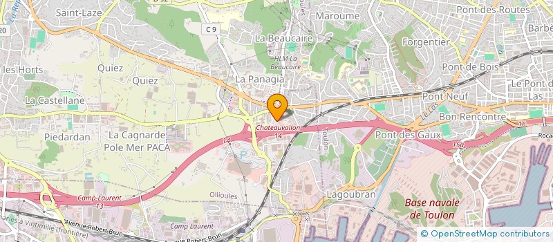 localisation de l'entreprise A.T.M  OLLIOULES