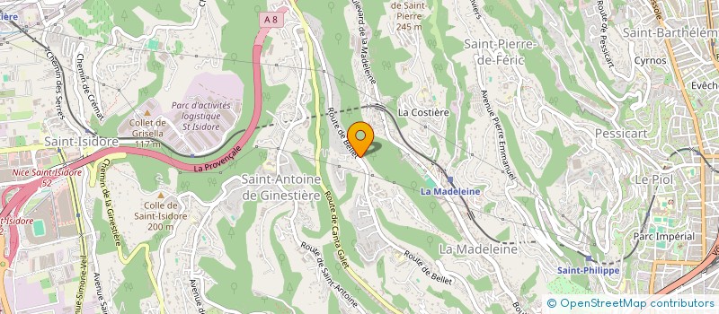 localisation de l'entreprise A T M à NICE