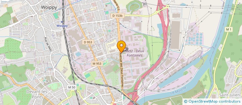 localisation de l'entreprise A.T.M.INDUSTRIE  METZ