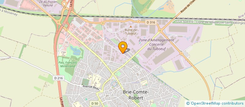 localisation de l'entreprise A.T.M.S.  BRIE-COMTE-ROBERT