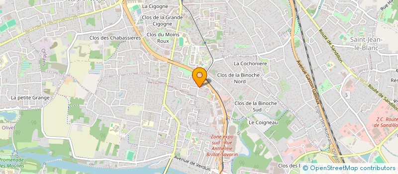 localisation de l'entreprise A T M SARL à ORLEANS
