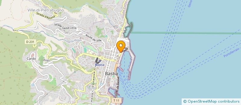 localisation de l'entreprise A.T.N. à BASTIA