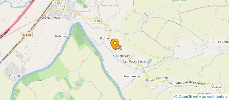 localisation de l'entreprise A.T.N INTERNATIONAL  CAYRAC