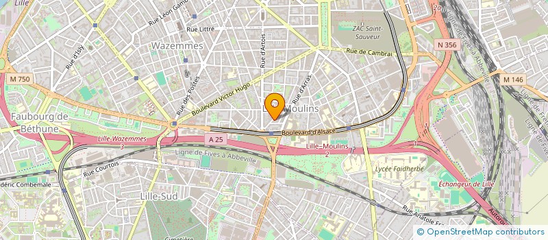 localisation de l'entreprise A.T.OITURES à LILLE