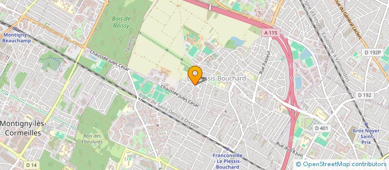 localisation de l'entreprise A.T.P.  LE PLESSIS-BOUCHARD