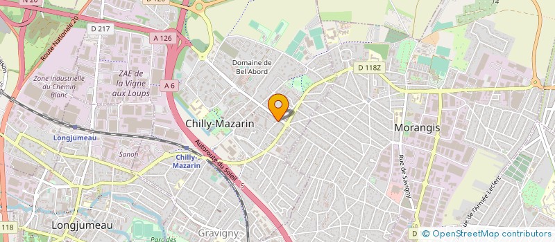 localisation de l'entreprise A.T.P à CHILLY-MAZARIN