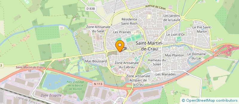 localisation de l'entreprise A.T.P. ALYA TENNISPRO à SAINT-MARTIN-DE-CRAU