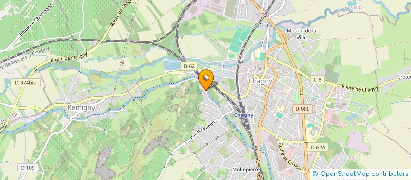 localisation de l'entreprise A-T PAYSAGE  CHAGNY