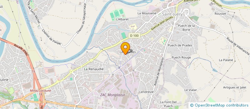 localisation de l'entreprise A.T.R. à SAINT-JUERY