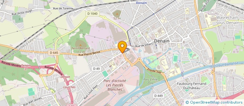 localisation de l'entreprise A.T.R.H à DENAIN