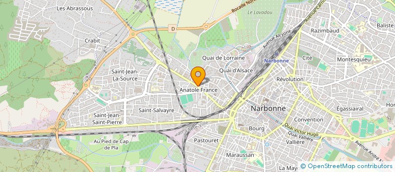 localisation de l'entreprise A.T.S.  NARBONNE