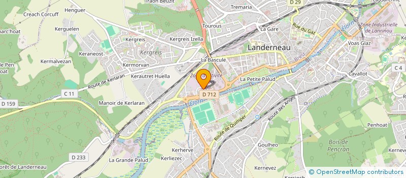 localisation de l'entreprise A.T.S  LANDERNEAU