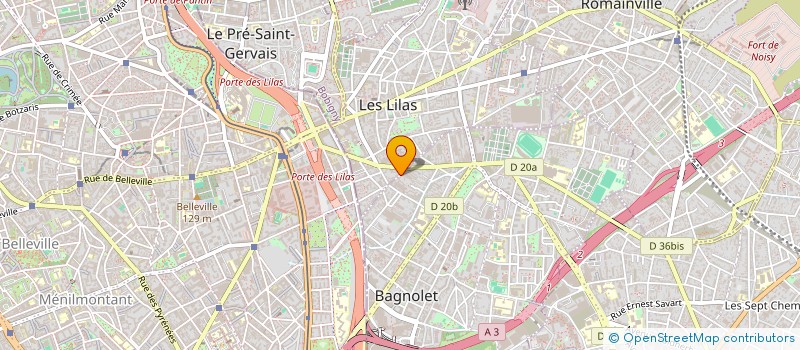 localisation de l'entreprise A.T.T.R. ET PARTENAIRES à LES LILAS