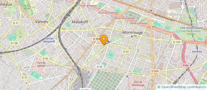 localisation de l'entreprise A'TECH à MONTROUGE